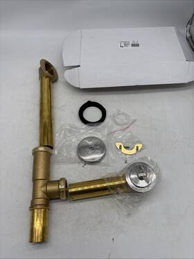 Westbrass D321-20g-26 D321-05 Brass Bath Waste And Overflow Assembly Twist Close Drain Parts Nickel