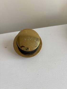 Westbrass D3322-26 3 Inch Tip-toe Bath Drain And Stopper - Coarse Thread