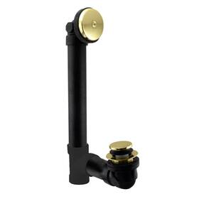 D49311-01 Westbrass Tip-toe Sch. 40 Abs Bath Waste With One-hole Elbow Polished Brass