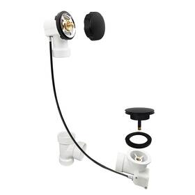 Westbrass D50p45-62 Pvc 45 Inch Cable Drive Bath Waste And Overflow Matte Black