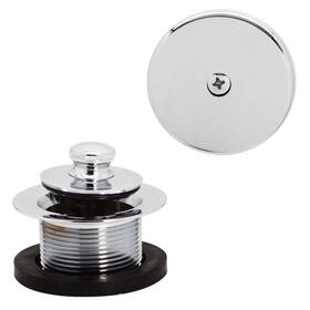 D94-05 Westbrass Twist And Close Tub Trim Set With One-hole Overflow Faceplate Polished Nickel