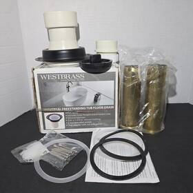 Westbrass Tc3pwb Universal Freestanding Bathtub Tub Floor Drain Kit