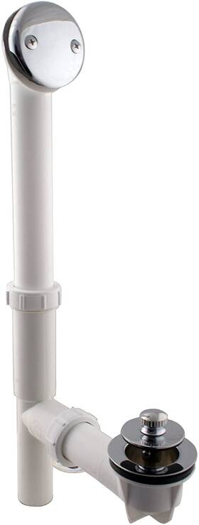Y594244cp-12 Westbrass Y594244cp White Tubular Twist And Close Bath Waste Overflow Assembly Polis