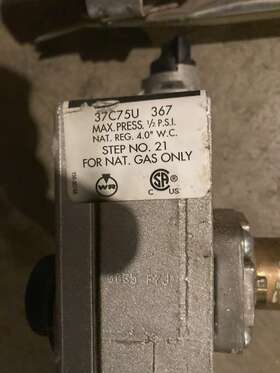 37c75u White Rodgers Used Water Heat Gas Valve Part # 367 Plus All Lines