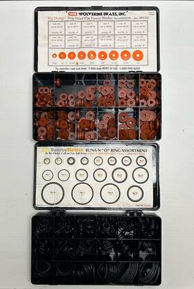 78402 Wolverine Brass Repair Assortment Kit Plumbing Flat Washers Buna-n O-rings Lot