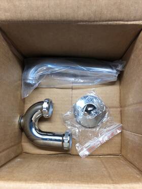 Z8700-pc Zurn P-trap With Wall Bend And Cleanout - Polished Chrome