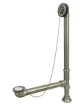 Kingston CC2098 Brass Chain & Stopper Tub Drain With Overflow - Brushed Nickel. Fixed Price $99.95.