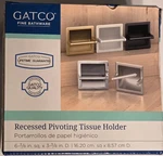 Gatco 751 Recessed Pivoting Toilet Paper Holder - Satin Nickel Tissue New. Fixed Price $17.99.
