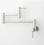 Signature Hardware Contemporary 329627 Wall Mount Pot Filler Faucet Brush Nickel. Fixed Price $282.15.