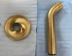 Kohler Purist Wall-mount Bath Spout Vibrant Brushed Moderne Brass 14426-2MB. Fixed Price $189.99.