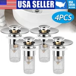 4PCS Bathroom Sink Stopper Hair Catcher Pop Up Drain Filter Good. Fixed Price $15.45.