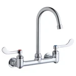 Elkay LK940GN05T4H Commercial Wall Mount Faucet, Gooseneck Spout, 8" Centerset. Fixed Price $193.74.
