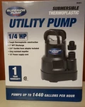 Superior Pump 1/4 Hp Submersible Thermoplastic Sump #91011. Fixed Price $79.99.