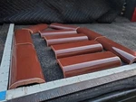 Vintage Double Radius Bullnose Ceramic Brown Curb Tile 6 X 2.5" 10PC. Fixed Price $49.99.