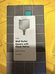 Hansgrohe 26455001 Fixfit Handheld Shower Wall Outlet Square Modern-chrome. Fixed Price $59.99.