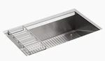 Kohler K-3673-NA 8 Degree 33" Single Basin Under-mount 16-GAUGE Kitchen Sink.. Fixed Price $436.76.