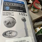 Everbilt Trip Lever Bath Drain 1-1/2" Polypropylene Brushed Nickel 213 110 (ob). Fixed Price $14.25.