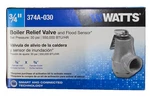 Watts Boiler Relief Valve And Flood Sensor, 3/4", 374A-030, Psi, New. Fixed Price $44.99.