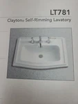 Toto LT781#01 Clayton Single-hole Self-rimming Traditional LAVATORY-25"X18.25". Fixed Price $277.88.