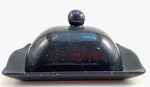 Boston Warehouse Trading Corp Dark Gray Speckled Covered Butter Dish. Fixed Price $14.30.
