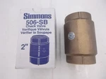 Simmons 2" Check Valve 506-SB Female Threaded Brass For Cold Water Systems. Fixed Price $95.99.