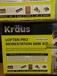Kraus Loften Pro 33 In. Drop Undermount Double Bowl Kitchen Workstation Sink. Fixed Price $274.88.