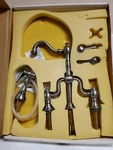 Whitehaus Vintage Iii Short Spout Side Sprayer Bar Bridge Faucet Pewter. Fixed Price $499.99.
