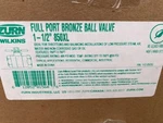 Zurn Wilkins 112-850XL Full Port Bronze Ball Valve (new). Fixed Price $139.50.