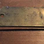 Vtg Railroad Brass American Steel Foundries Clasp Brake Plate Antique. Fixed Price $32.00.