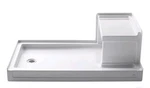 Brand New Kohler 1979-0 Tresham Rectangular Shower Base With Seat. Fixed Price $805.22.