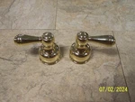 Delta Faucet Polished Brass Lavatory Handles H25PB Neostyle New. Fixed Price $45.00.