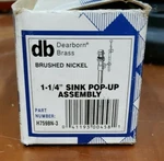 Dbhl 1-1/4 In. Pop-up Assembly Brushed Nickel Dearborn H759BN-3. Fixed Price $24.99.
