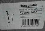 New Hansgrohe 27617000 - Slide Bars Shower Accessories. Fixed Price $89.95.