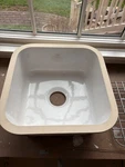 Franke Cisterna Fireclay 17.5" Undermount Sink CCK110-15WH With Grid Bottom. Fixed Price $299.00.