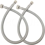 2-PACK Procuru 24-INCH (2FT) X 3/8" Comp 1/2" Fip Faucet Hose Connector, Bra. Fixed Price $16.89.