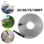 Stainless Steel Metal Garden Water Hose Pipe Flexible Lightweight 25/50/75/100FT. Fixed Price $32.14.