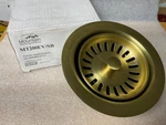 New Mountain Plumbing MT300/SB Satin Brass 3.5 Designer Kitchen Sink Strainer. Fixed Price $37.05.