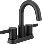 Matte Black Centerset Bathroom Faucet With Push-pop Drain Assembly. Fixed Price $200.99.