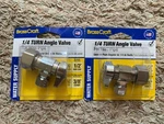 Lot Of (2) Brasscraft 1/4 Turn Angle Valve For Wall Pipe! 1/2" X 3/8" Brand New. Fixed Price $14.99.
