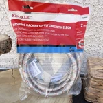 Keokle Braided Stainless Steel Supply Hose 5FT 2 Pack Elbow Rubber Washers. Fixed Price $17.99.