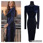 Bianca & Bridgett Delta Blue Velvet Winter Long Sleeve Midi Dress RP$320 6AU/2US. Fixed Price $60.78.