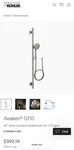 Kohler Awaken G110 42" Three-function Handshower Kit, 1.75 Gpm K-99898-G-BN. Fixed Price $149.99.