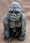 Latex Gorilla Ape Monkey Mold Plaster Cement Concrete Mould 5.5" H 4". Fixed Price $53.95.