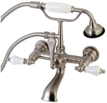 Kingston Brass AE554T Vintage Wall Mounted Clawfoot Tub Filler - Nickel. Fixed Price $679.22.