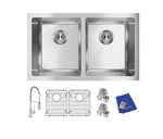 Elkay EFRU311810TFC Gourmet 30 3/4" Double Undermnt Stainless Kitchen Sink *read. Fixed Price $447.99.