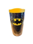 Tervis Batman Logo Patch Insulated Tumbler Mug Cup W/ Yellow Lid 16OZ.. Fixed Price $8.00.