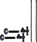 Westbrass D103KBNX-62 Bullnose 1/2" Faucet Kit With Cross Handles, Matte Black. Fixed Price $65.00.