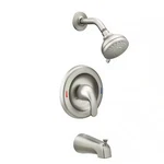 Moen Adler 82613SRN Single Handle 4-SPRAY Tub Shower Faucet 1.8 Gpm Spot. Fixed Price $94.99.