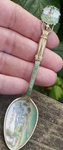 Antique Sterling & Enameled Bath House Hot Springs, Virginia Souvenir Spoon. Fixed Price $95.00.