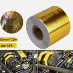 2" 33FT Gold Heat Reflective Intake Tape Wrap: Self Adhesive, High Temp. Fixed Price $9.99.